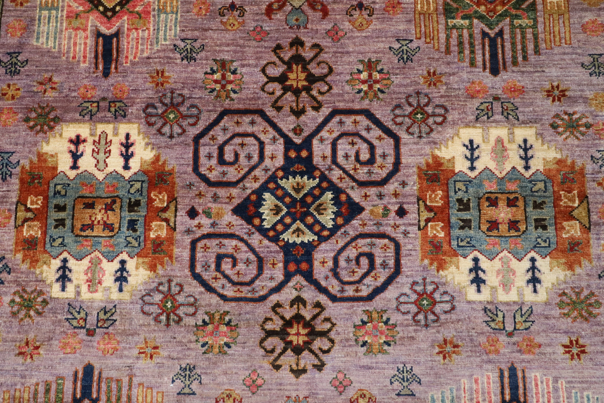 203 x 300 cm | Waziri Design Hand Knotted Wool Afghan Carpet