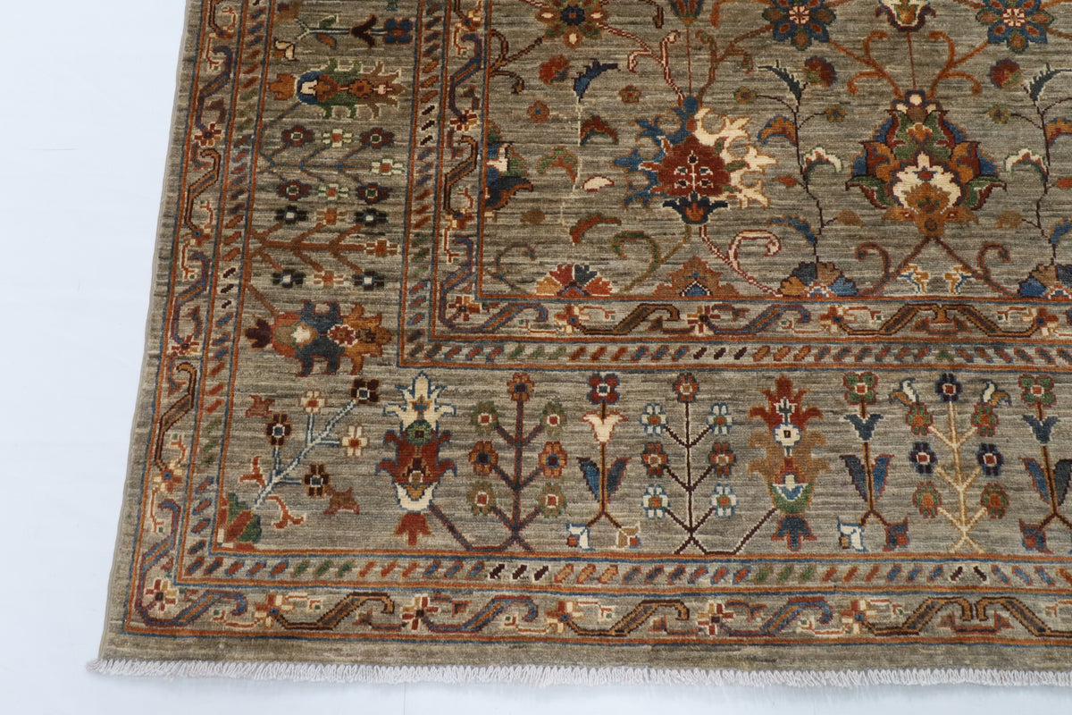 198 x 295 cm | Sultani Design Hand Knotted Wool Afghan Carpet