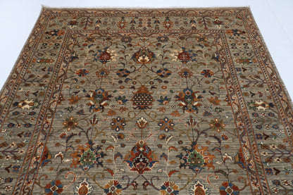 198 x 295 cm | Sultani Design Hand Knotted Wool Afghan Carpet