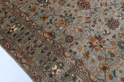 198 x 295 cm | Sultani Design Hand Knotted Wool Afghan Carpet