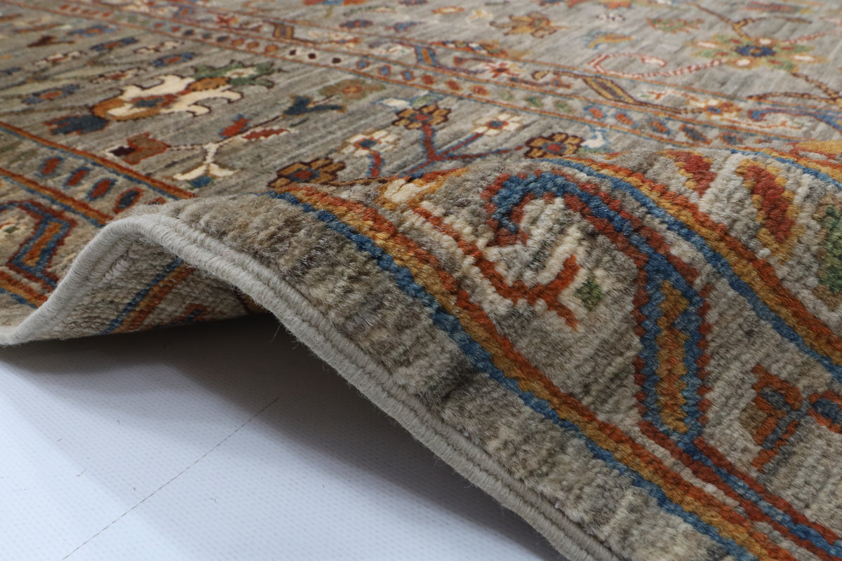 198 x 295 cm | Sultani Design Hand Knotted Wool Afghan Carpet