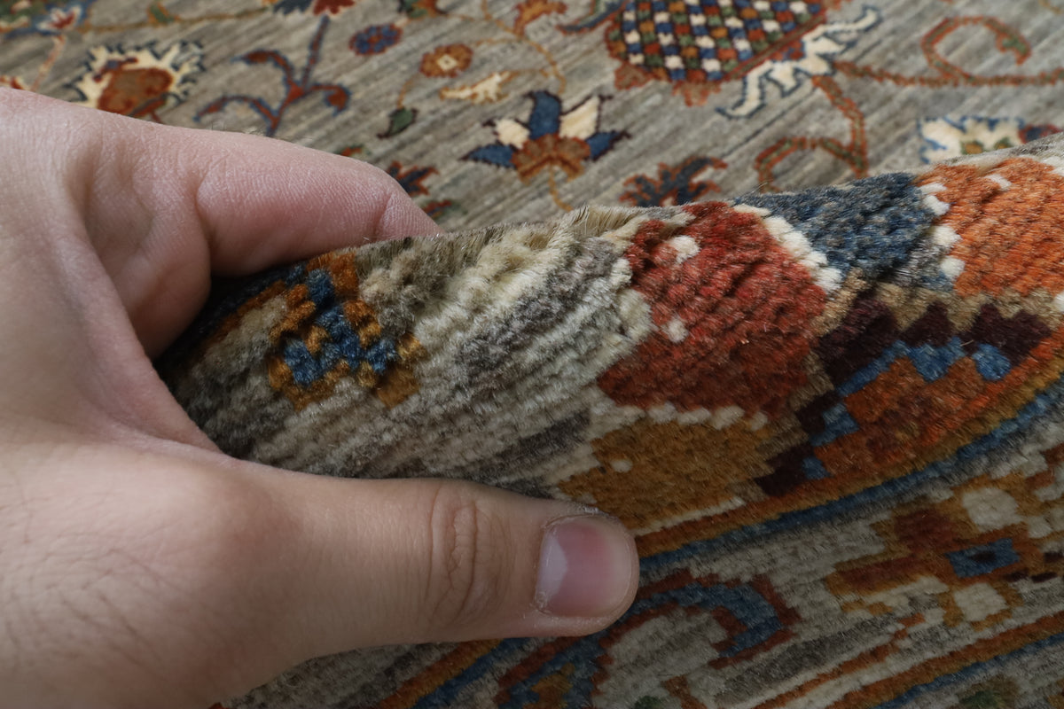 198 x 295 cm | Sultani Design Hand Knotted Wool Afghan Carpet