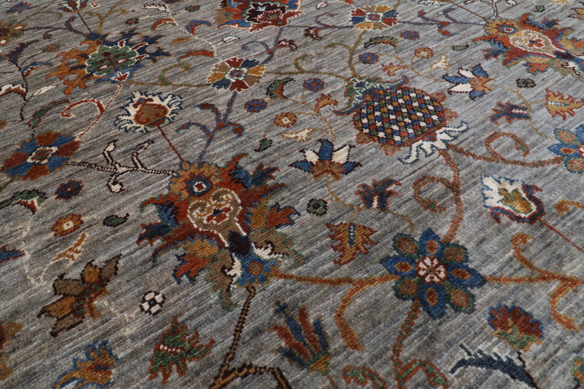 198 x 295 cm | Sultani Design Hand Knotted Wool Afghan Carpet