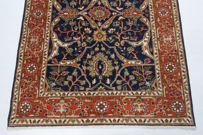 130 x 180 cm | Bidjar Blue Design Hand Knotted Wool Afghan Carpet