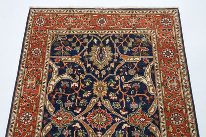 130 x 180 cm | Bidjar Blue Design Hand Knotted Wool Afghan Carpet