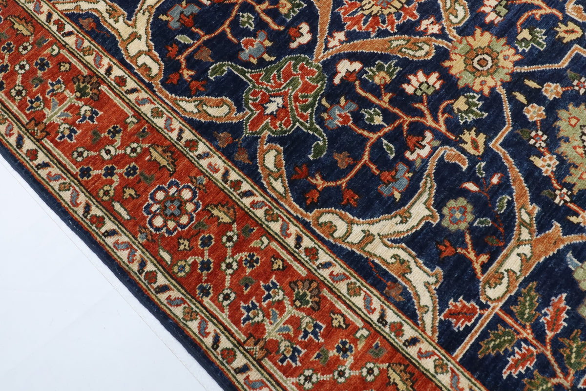 130 x 180 cm | Bidjar Blue Design Hand Knotted Wool Afghan Carpet