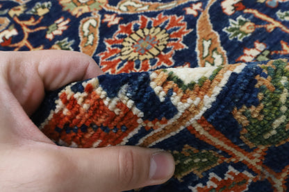 130 x 180 cm | Bidjar Blue Design Hand Knotted Wool Afghan Carpet