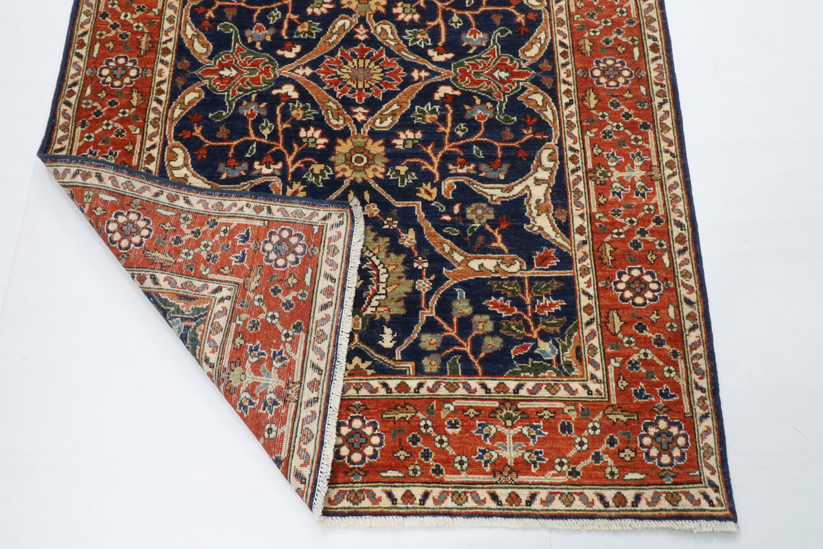 130 x 180 cm | Bidjar Blue Design Hand Knotted Wool Afghan Carpet