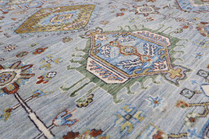 273 x 348 cm | Waziri Gray Area Rug Afghan Hand Knotted veg Dye Wool carpet