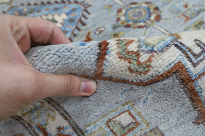273 x 348 cm | Waziri Gray Area Rug Afghan Hand Knotted veg Dye Wool carpet