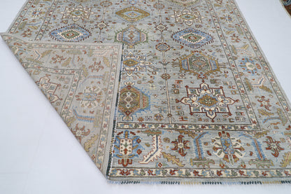273 x 348 cm | Waziri Gray Area Rug Afghan Hand Knotted veg Dye Wool carpet