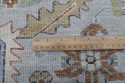 273 x 348 cm | Waziri Gray Area Rug Afghan Hand Knotted veg Dye Wool carpet
