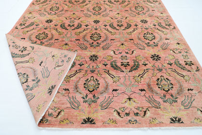 298 x 415 cm | Oriental Suzani Pink Area Rug Afghan Hand Knotted Veg Dye Wool carpet