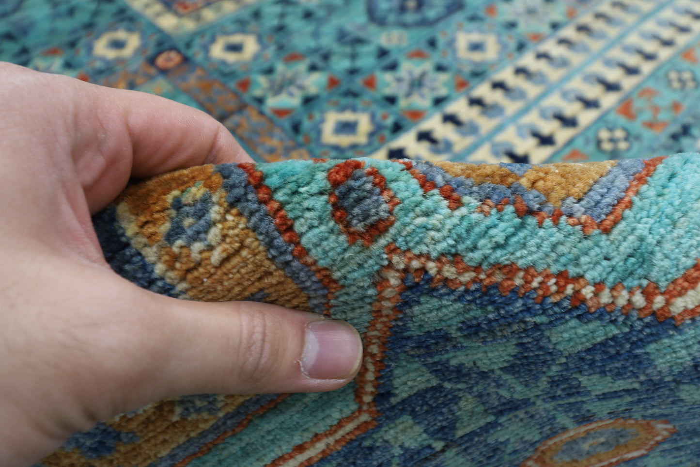 274 x 366 cm | Oriental Mamluk Area Rug Afghan Hand Knotted Veg Dye Wool carpet