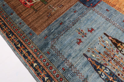 150 x 203 cm | Tree of life Design Hand Knotted Wool Afghan Carpet