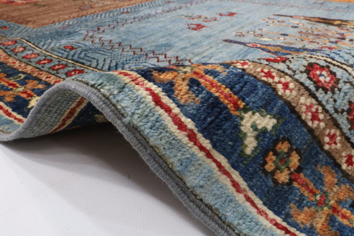 150 x 203 cm | Tree of life Design Hand Knotted Wool Afghan Carpet