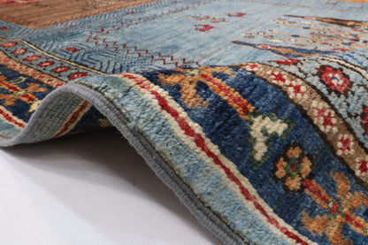 150 x 203 cm | Tree of life Design Hand Knotted Wool Afghan Carpet