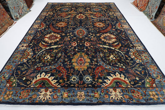 276 x 363 cm | Bidjar Blue Area Rug Afghan Hand Knotted veg Dye Wool carpet
