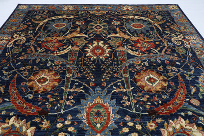 276 x 363 cm | Bidjar Blue Area Rug Afghan Hand Knotted veg Dye Wool carpet