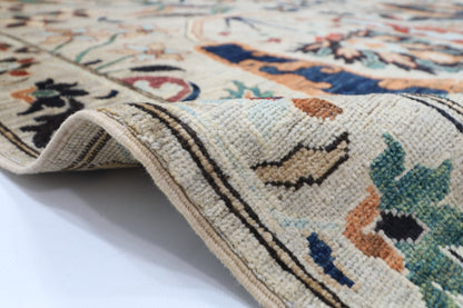 281 x 350 cm | Oriental Kawros Gray Area Rug Afghan Hand Knotted Veg Dye Wool carpet