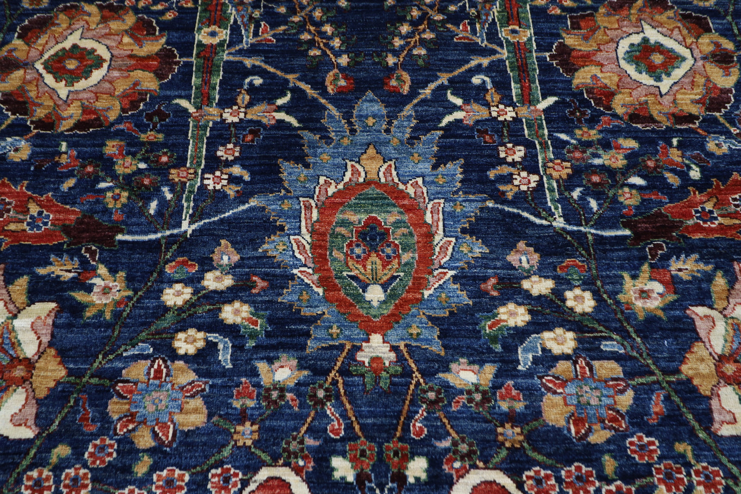276 x 363 cm | Bidjar Blue Area Rug Afghan Hand Knotted veg Dye Wool carpet