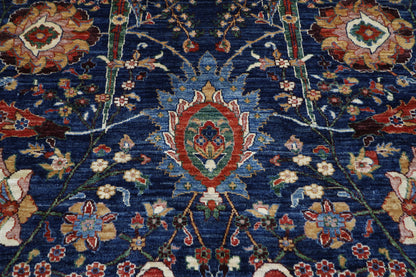 276 x 363 cm | Bidjar Blue Area Rug Afghan Hand Knotted veg Dye Wool carpet