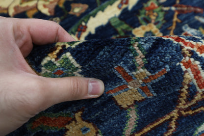 276 x 363 cm | Bidjar Blue Area Rug Afghan Hand Knotted veg Dye Wool carpet