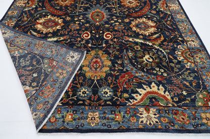 276 x 363 cm | Bidjar Blue Area Rug Afghan Hand Knotted veg Dye Wool carpet