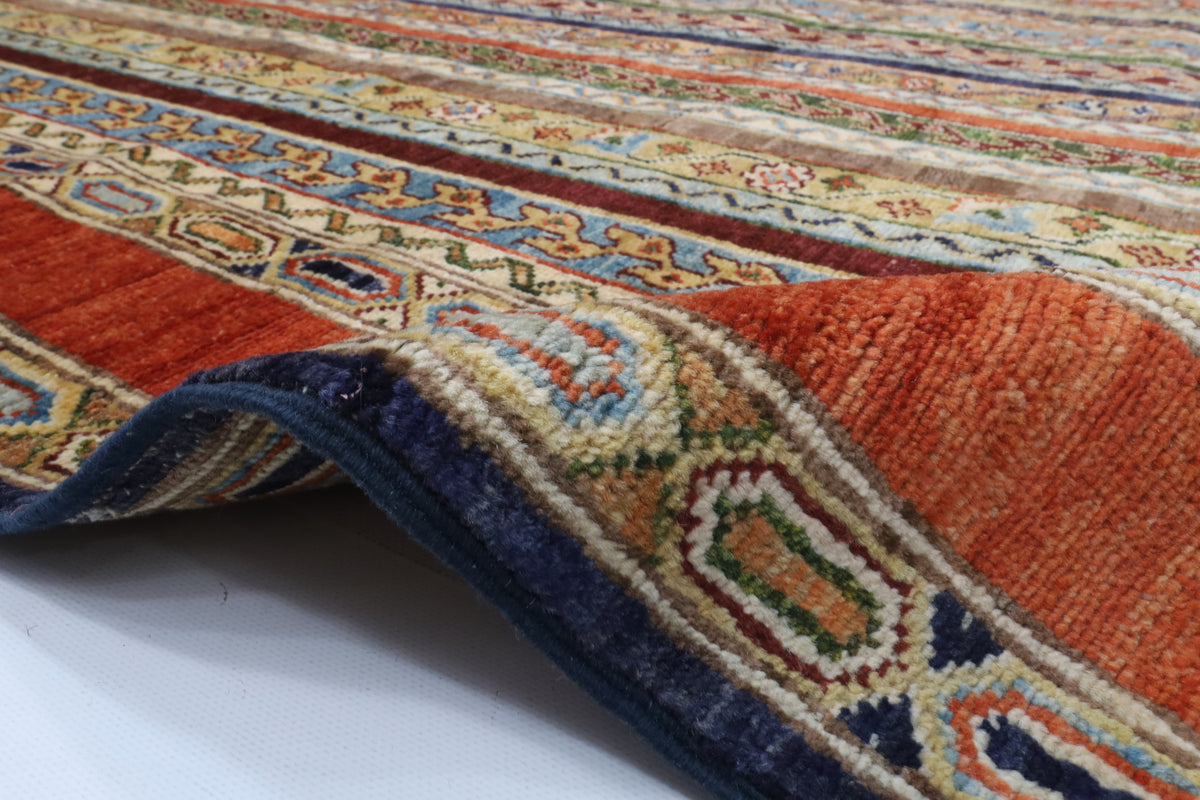 129 x 178 cm | Shall Turkish Design Hand Knotted Wool Afghan Carpet