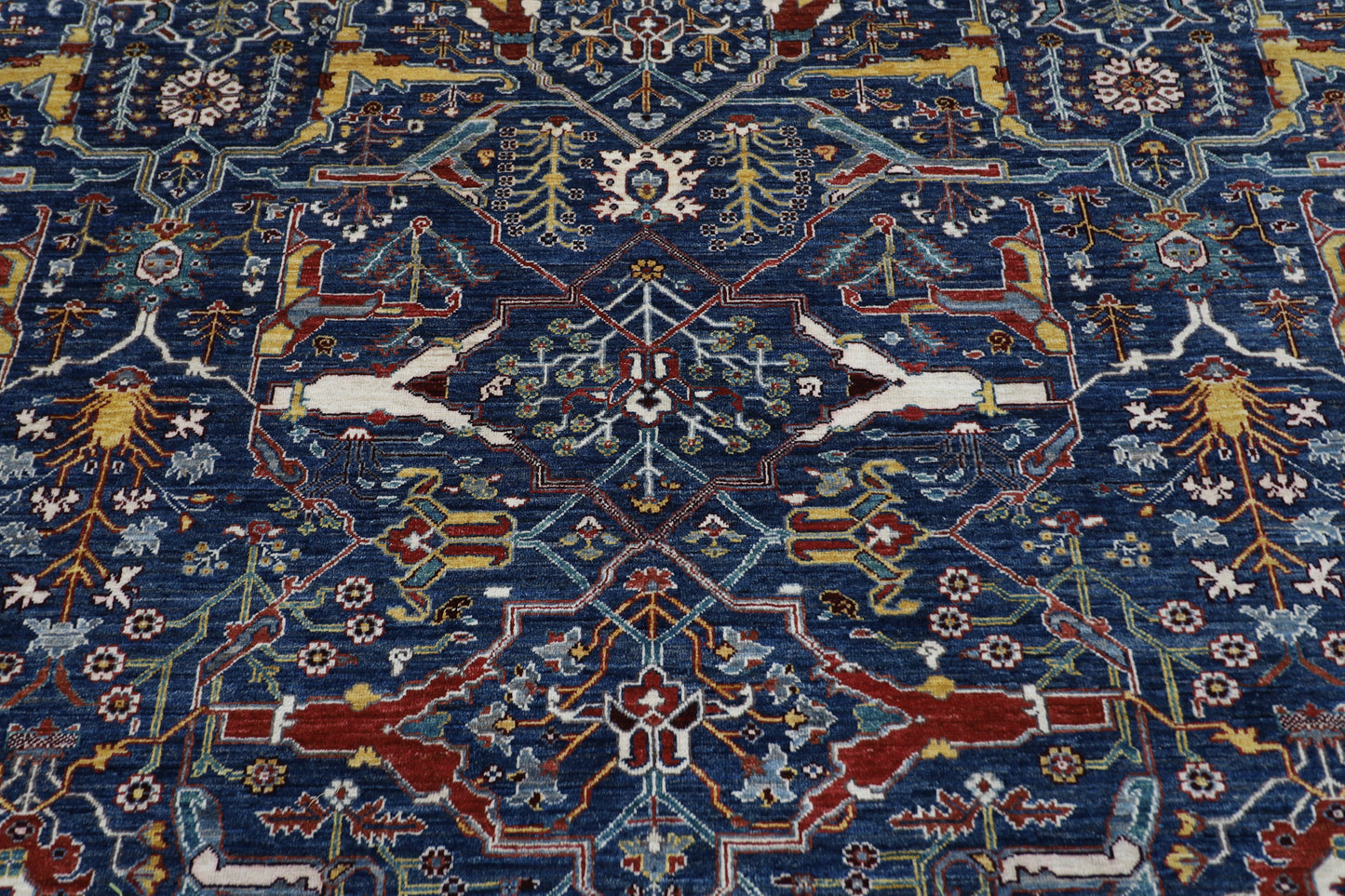 266 x 349 cm | Bidjar Blue Area Rug Afghan Hand Knotted veg Dye Wool carpet
