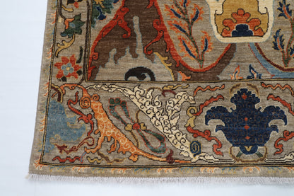147 x 198 cm | Kawros Design Hand Knotted Wool Afghan Carpet