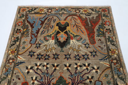147 x 198 cm | Kawros Design Hand Knotted Wool Afghan Carpet