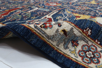 266 x 349 cm | Bidjar Blue Area Rug Afghan Hand Knotted veg Dye Wool carpet