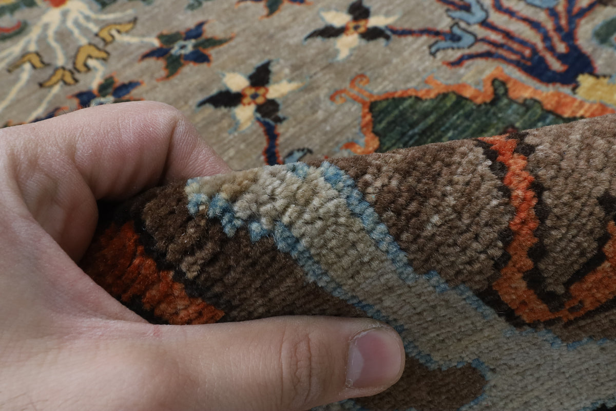 147 x 198 cm | Kawros Design Hand Knotted Wool Afghan Carpet
