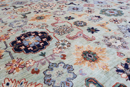 310 x 418 cm | Oriental Olive Green  Area Rug Afghan Hand Knotted Veg Dye Wool carpet