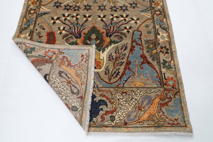 147 x 198 cm | Kawros Design Hand Knotted Wool Afghan Carpet