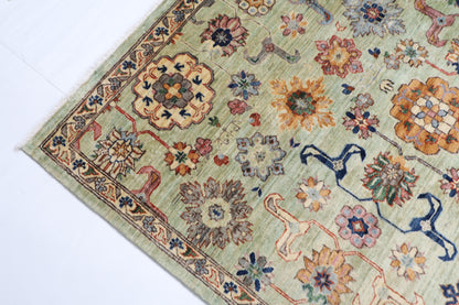 310 x 418 cm | Oriental Olive Green  Area Rug Afghan Hand Knotted Veg Dye Wool carpet