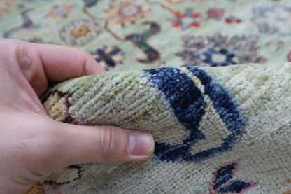 310 x 418 cm | Oriental Olive Green  Area Rug Afghan Hand Knotted Veg Dye Wool carpet