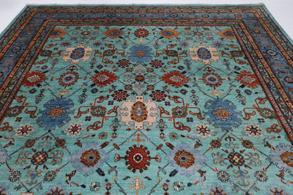 303 x 401 cm | Floral bidjar Area Rug Afghan Hand Knotted veg Dye Wool carpet