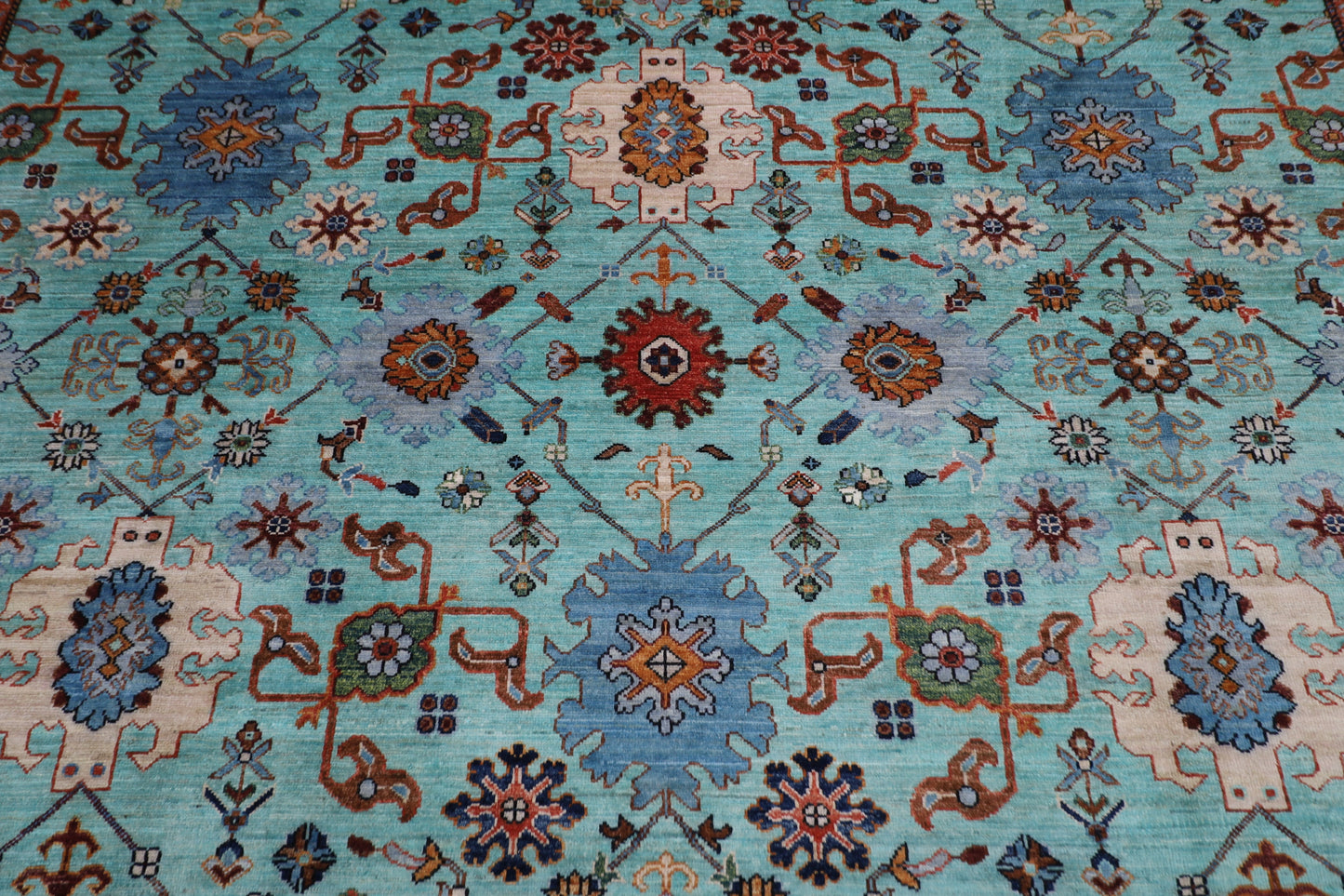 303 x 401 cm | Floral bidjar Area Rug Afghan Hand Knotted veg Dye Wool carpet