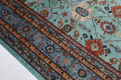 303 x 401 cm | Floral bidjar Area Rug Afghan Hand Knotted veg Dye Wool carpet