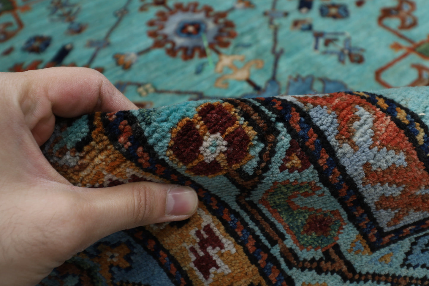 303 x 401 cm | Floral bidjar Area Rug Afghan Hand Knotted veg Dye Wool carpet