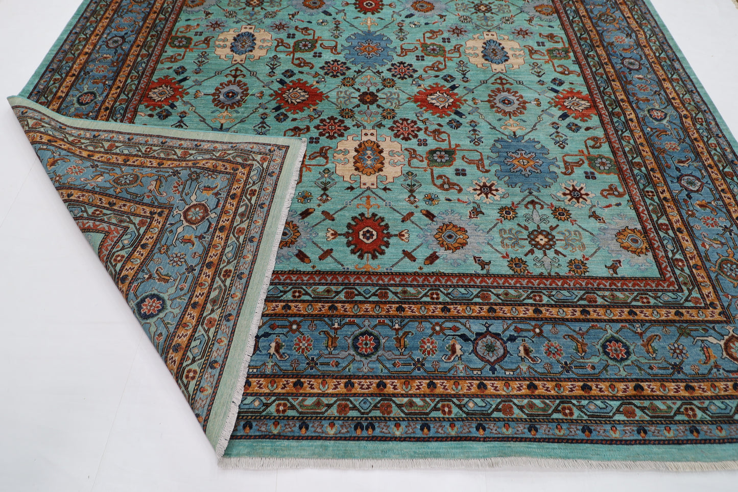 303 x 401 cm | Floral bidjar Area Rug Afghan Hand Knotted veg Dye Wool carpet
