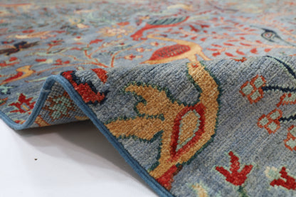307 x 427 cm | Oriental Birds Area Rug Afghan Hand Knotted Veg Dye Wool carpet