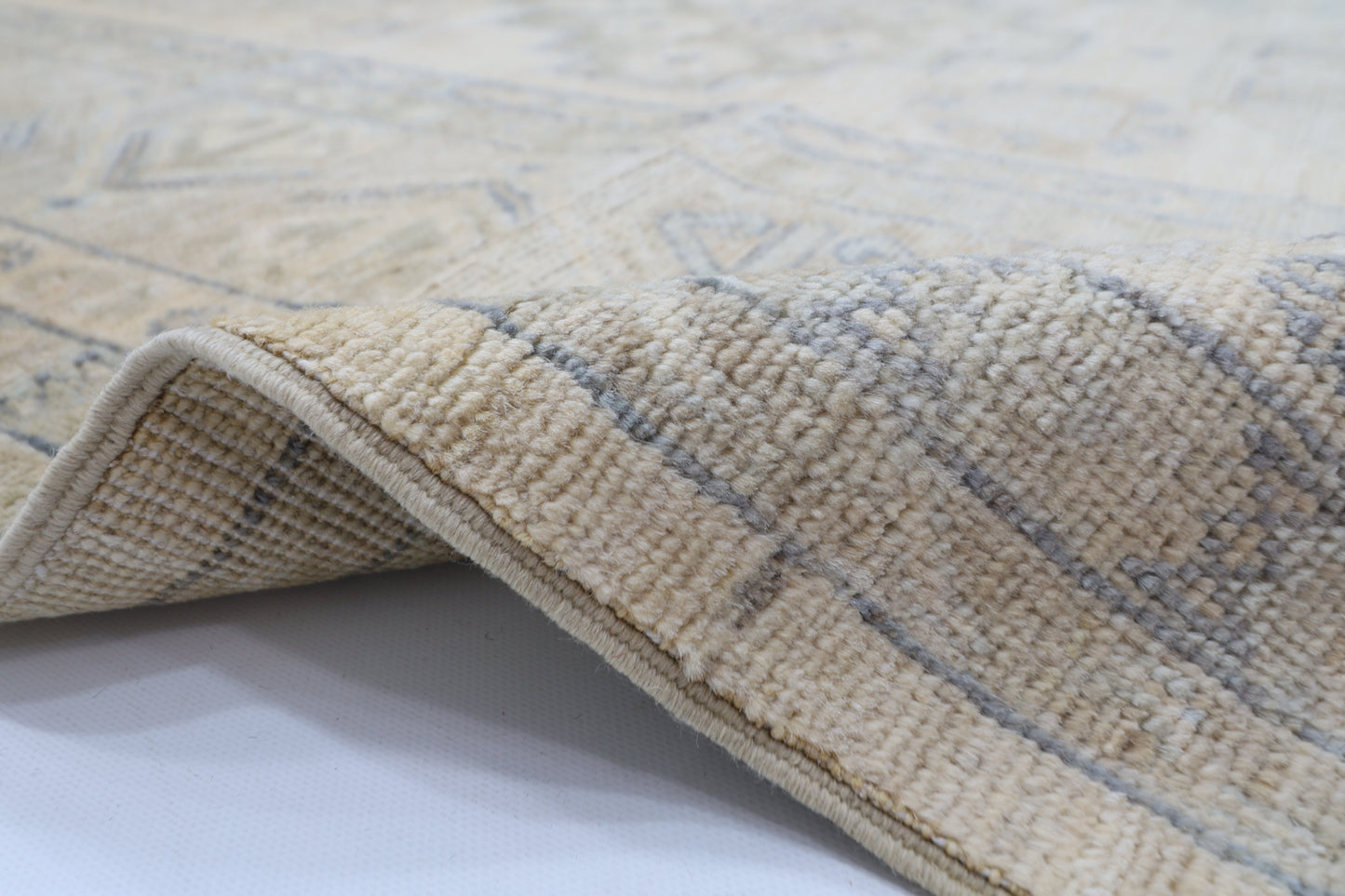 269 x 364 cm | Oriental Floral beige Area Rug Afghan Hand Knotted Veg Dye Wool carpet