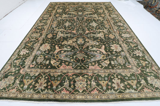 296 x 414 cm | Oriental Bidjar Green Area Rug Afghan Hand Knotted Veg Dye Wool carpet