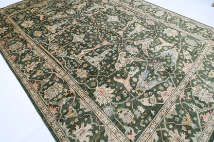 296 x 414 cm | Oriental Bidjar Green Area Rug Afghan Hand Knotted Veg Dye Wool carpet