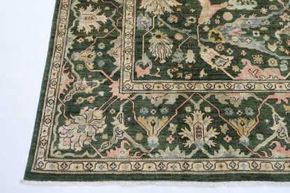 296 x 414 cm | Oriental Bidjar Green Area Rug Afghan Hand Knotted Veg Dye Wool carpet