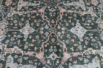 296 x 414 cm | Oriental Bidjar Green Area Rug Afghan Hand Knotted Veg Dye Wool carpet