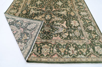 296 x 414 cm | Oriental Bidjar Green Area Rug Afghan Hand Knotted Veg Dye Wool carpet